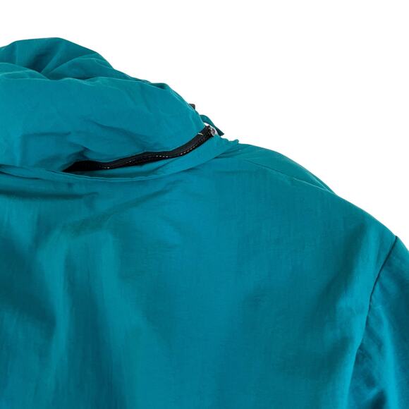 L.L.Bean Green Long Down Zip Up Jacket Coat Removeable Hoodie Vintage Women's XL - Picture 10 of 16